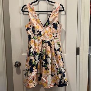 J Crew floral fit and flare dress